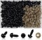 150-Piece 8mm Black Plastic Safety Eyes with Washers – For Amigurumi, Crochet Dolls, Stuffed Animals & DIY Crafts